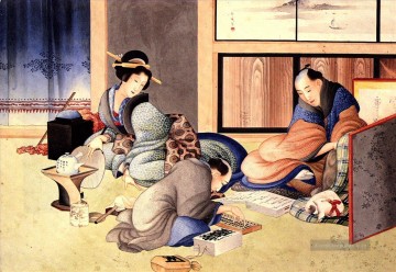  katsushika - Ein Kaufmann, der den Account Katsushika Hokusai Ukiyoe
